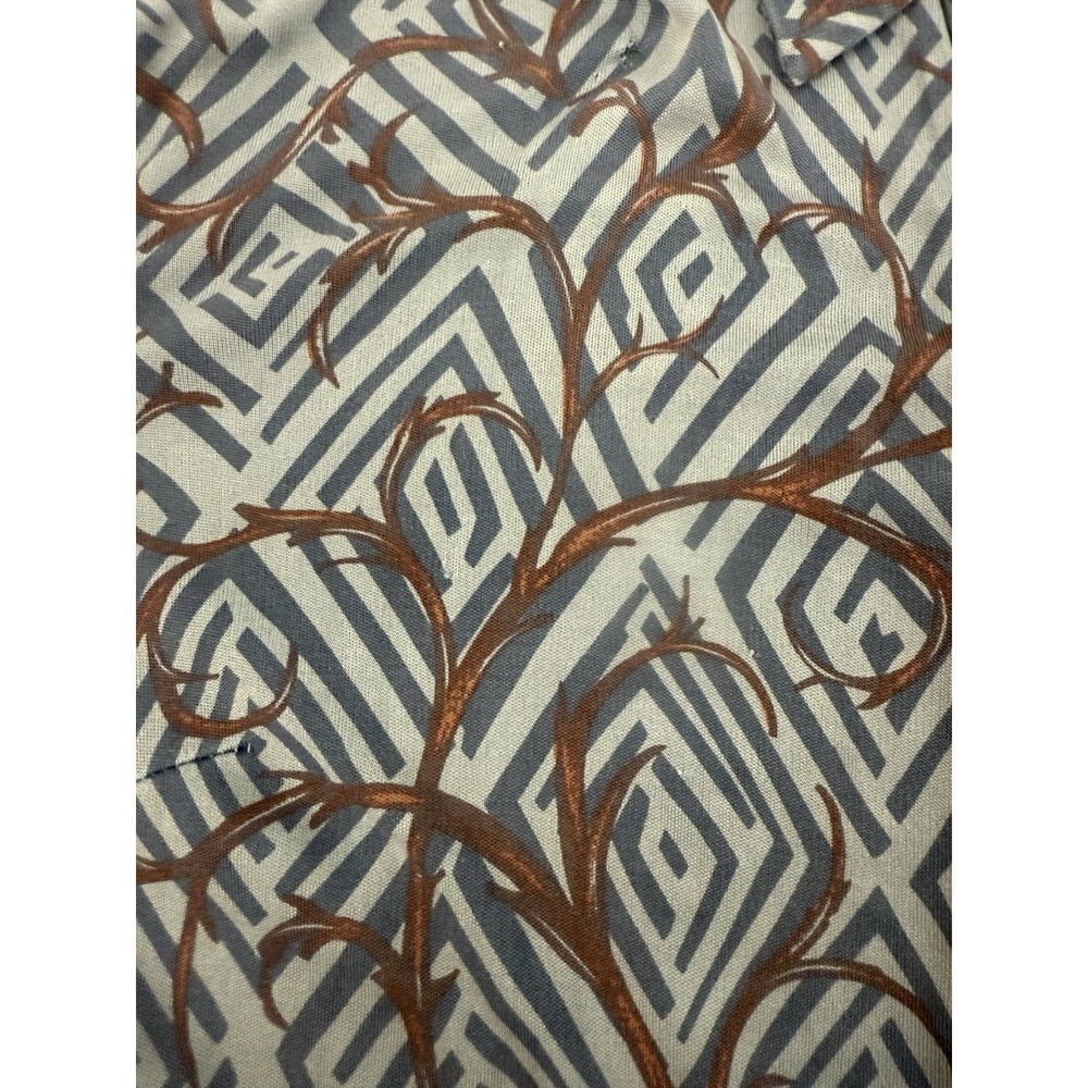 Spenser Jeremy 100% Silk Dress Long Sleeve Blue Brown Womens Size 12 *FLAW*‎ - Picture 7 of 11